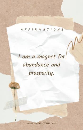 I am a magnet for abundance and prosperity.