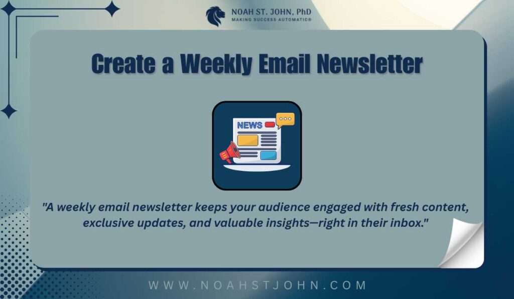 Create a Weekly Email Newsletter